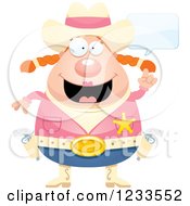 Poster, Art Print Of Happy Talking Sheriff Cowgirl