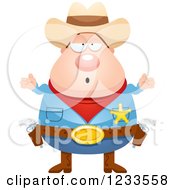 Poster, Art Print Of Careless Shrugging Sheriff Cowboy