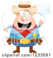 Poster, Art Print Of Happy Talking Sheriff Cowboy