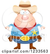Poster, Art Print Of Happy Sheriff Cowboy
