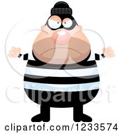 Clipart Of A Mad Robber Burglar Guy With Balled Fists Royalty Free Vector Illustration by Cory Thoman