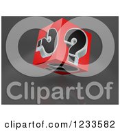 Clipart Of A 3d Floating Question Mark Box Cube On White Royalty Free CGI Illustration
