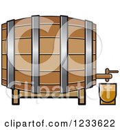 Wooden Wine Or Beer Barrel