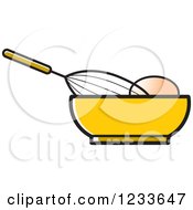 Whisk Egg And Yellow Bowl