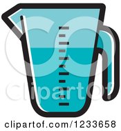 Poster, Art Print Of Blue Measuring Cup