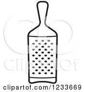 Clipart Of A Black And White Grater Royalty Free Vector Illustration by Lal Perera
