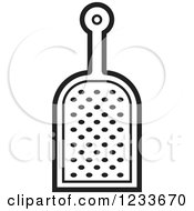 Clipart Of A Black And White Grater 2 Royalty Free Vector Illustration by Lal Perera