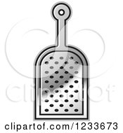Clipart Of A Silver Grater 2 Royalty Free Vector Illustration