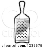 Clipart Of A Silver Grater Royalty Free Vector Illustration