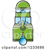 Clipart Of A Green Water Filter Royalty Free Vector Illustration
