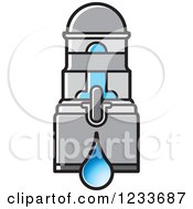 Clipart Of A Gray Water Filter Royalty Free Vector Illustration by Lal Perera