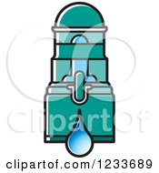 Clipart Of A Turquoise Water Filter Royalty Free Vector Illustration by Lal Perera