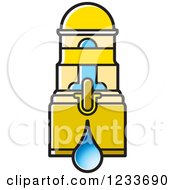 Clipart Of A Yellow Water Filter Royalty Free Vector Illustration