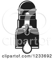 Clipart Of A Black And White Water Filter 2 Royalty Free Vector Illustration