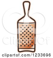 Clipart Of A Bronze Grater Royalty Free Vector Illustration by Lal Perera