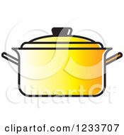 Poster, Art Print Of Yellow Pot With A Lid
