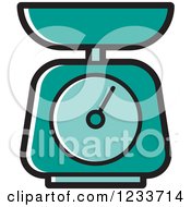 Poster, Art Print Of Turquoise Food Scale