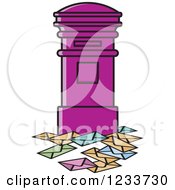 Poster, Art Print Of Purple Mailbox With Envelopes