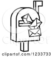 Poster, Art Print Of Black And White Mailbox And Envelopes