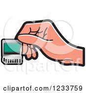 Hand Holding A Sd Flash Card