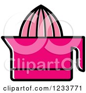 Clipart Of A Pink Lemon Squeezer Royalty Free Vector Illustration