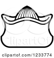 Clipart Of A Black And White Lemon Squeezer Royalty Free Vector Illustration by Lal Perera