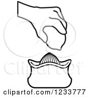 Poster, Art Print Of Black And White Hand Using A Lemon Squeezer