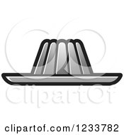 Clipart Of A Gray Gelatin Dessert Royalty Free Vector Illustration by Lal Perera