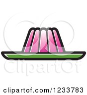 Clipart Of A Pink Gelatin Dessert Royalty Free Vector Illustration