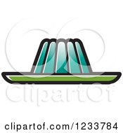 Clipart Of A Turquoise Gelatin Dessert Royalty Free Vector Illustration