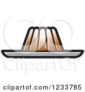 Clipart Of A Brown Gelatin Dessert Royalty Free Vector Illustration by Lal Perera