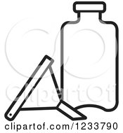 Poster, Art Print Of Black And White Funnel And Bottle