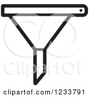 Clipart Of A Black And White Funnel Royalty Free Vector Illustration by Lal Perera