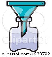 Clipart Of A Funnel In A Bottle Royalty Free Vector Illustration