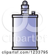 Clipart Of A Purple Alcohol Flask 2 Royalty Free Vector Illustration