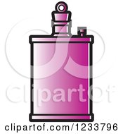 Clipart Of A Purple Alcohol Flask Royalty Free Vector Illustration