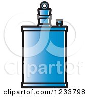 Clipart Of A Blue Alcohol Flask Royalty Free Vector Illustration