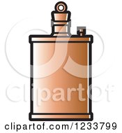 Clipart Of A Brown Alcohol Flask Royalty Free Vector Illustration by Lal Perera