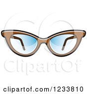 Poster, Art Print Of Pair Of Stylish Brown Eyeglasses