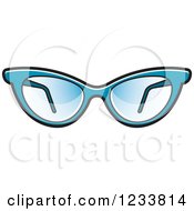 Poster, Art Print Of Pair Of Stylish Blue Eyeglasses