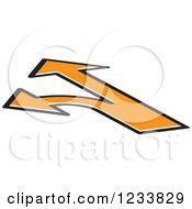 Clipart Of Orange Arrows Forking Into Different Directions Royalty Free Vector Illustration