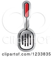 Clipart Of A Red Handled Leak Shovel Spatula Royalty Free Vector Illustration by Lal Perera