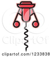 Clipart Of A Pink Corkscrew Royalty Free Vector Illustration