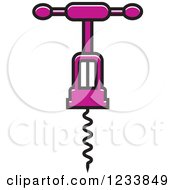 Clipart Of A Purple Corkscrew Royalty Free Vector Illustration