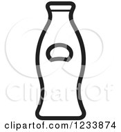 Clipart Of A Black And White Bottle Opener 3 Royalty Free Vector Illustration by Lal Perera