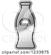 Clipart Of A Silver Bottle Opener 3 Royalty Free Vector Illustration by Lal Perera