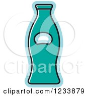 Clipart Of A Turquoise Bottle Opener Royalty Free Vector Illustration by Lal Perera