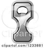 Clipart Of A Silver Bottle Opener Royalty Free Vector Illustration