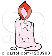 Poster, Art Print Of Pink Burning Candle
