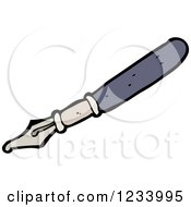 Clipart Of A Fountain Pen Royalty Free Vector Illustration by lineartestpilot